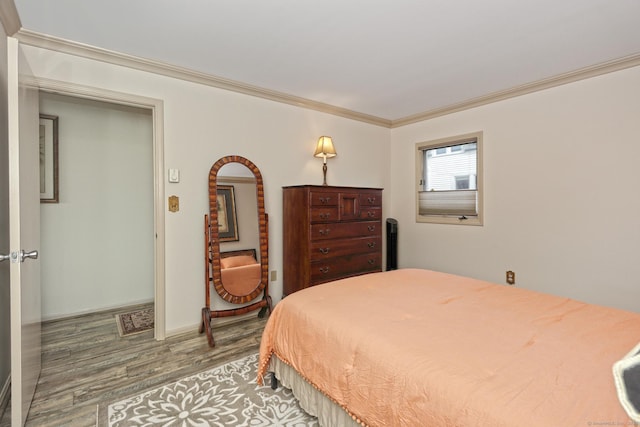 157 Kings Hwy Unit I, Milford, CT 06460 - bedroom with crown molding and wood finished floors