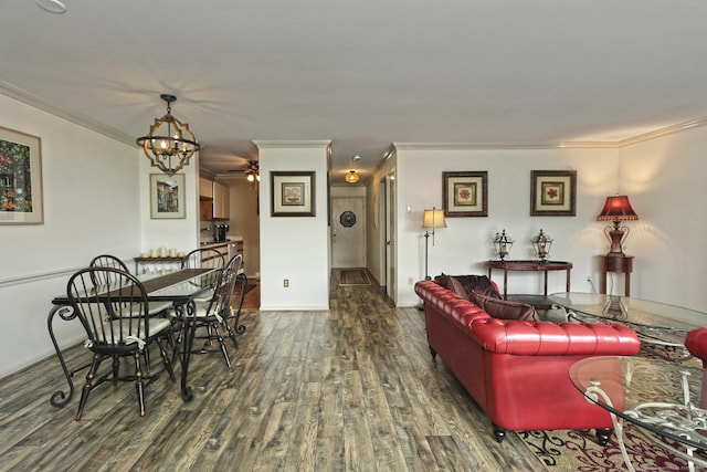 157 Kings Hwy Unit I, Milford, CT 06460 - living area with crown molding, baseboards, ceiling fan, and wood finished floors