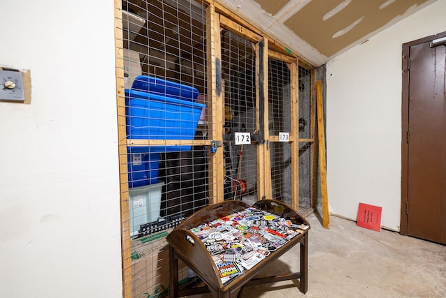 view of storage area