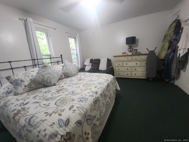 248-250 Howard Ave, New Haven, CT 06519 - bedroom with dark carpet and a ceiling fan
