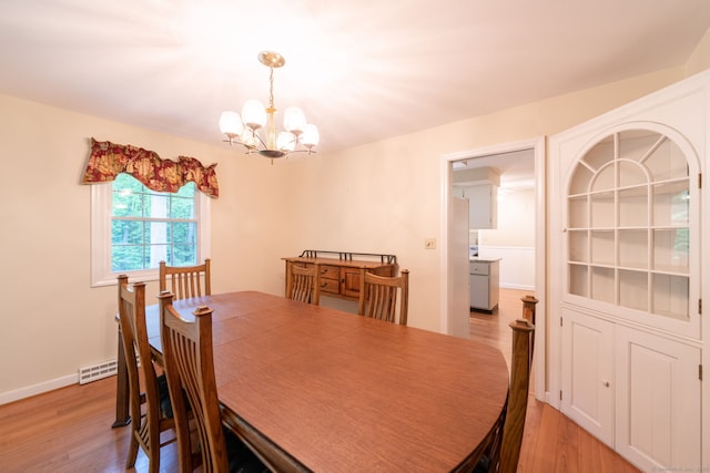 26 Converse Rd, Bolton, CT 06043 - dining room with a chandelier, light wood finished floors, and baseboards