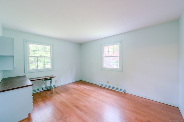 26 Converse Rd, Bolton, CT 06043 - spare room with a baseboard radiator, healthy amount of natural light, light wood finished floors, and baseboard heating