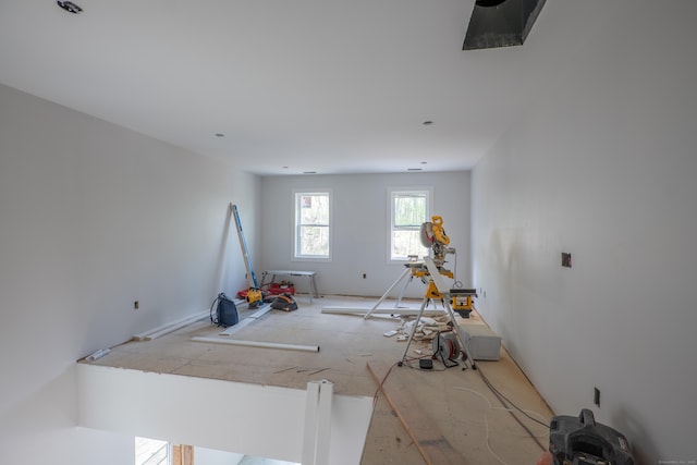 view of spare room