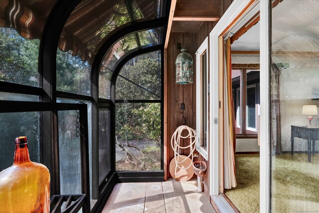 view of sunroom