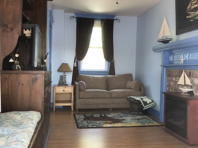 bedroom with wood finished floors