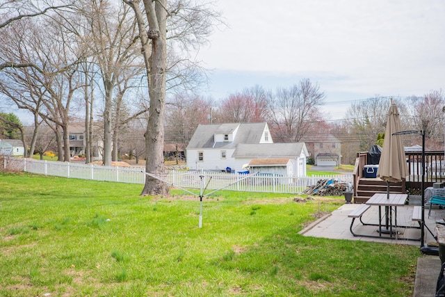 50 Fox Hill Rd, Stratford, CT 06614 - view of yard with a patio, a fenced backyard, and a wooden deck