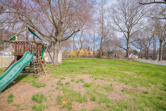 50 Fox Hill Rd, Stratford, CT 06614 - view of yard featuring a playground and fence