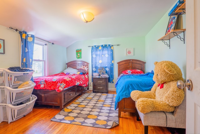 50 Fox Hill Rd, Stratford, CT 06614 - bedroom with wood finished floors and vaulted ceiling