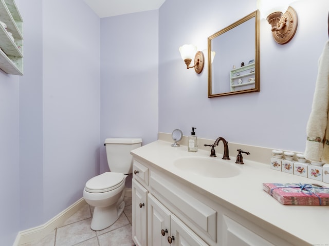 5 Clarks Ln, Old Lyme, CT 06371 - half bath with toilet, vanity, tile patterned flooring, and baseboards