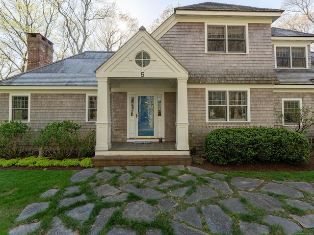 5 Clarks Ln, Old Lyme, CT 06371 - shingle-style home with a chimney