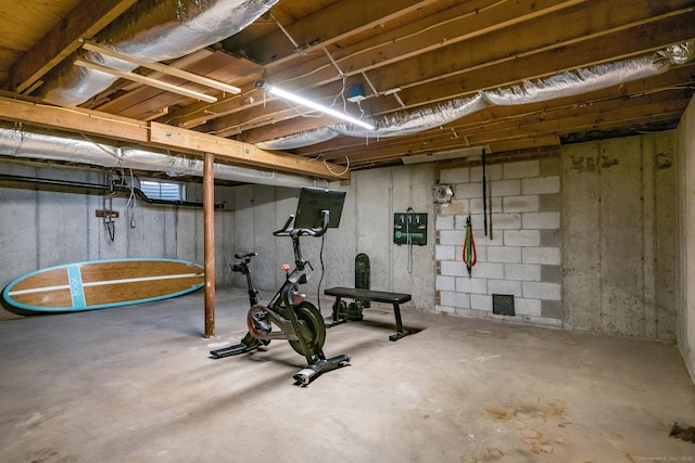 view of exercise area