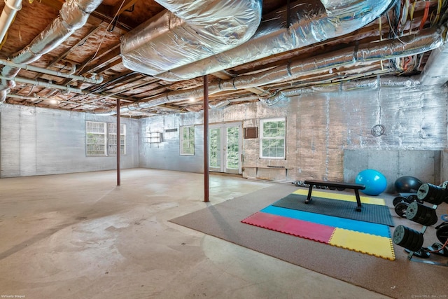 view of basement