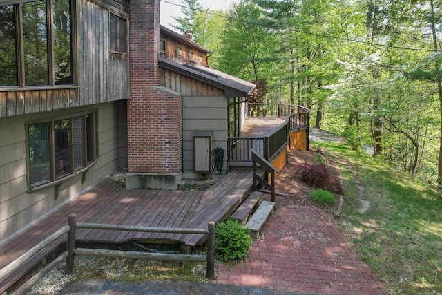 161 Center Hill Rd, Barkhamsted, CT 06063 - view of wooden deck