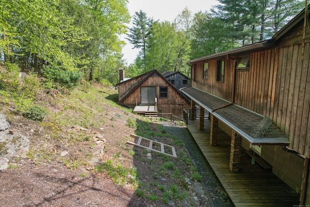 161 Center Hill Rd, Barkhamsted, CT 06063 - view of yard featuring an outbuilding and entry steps