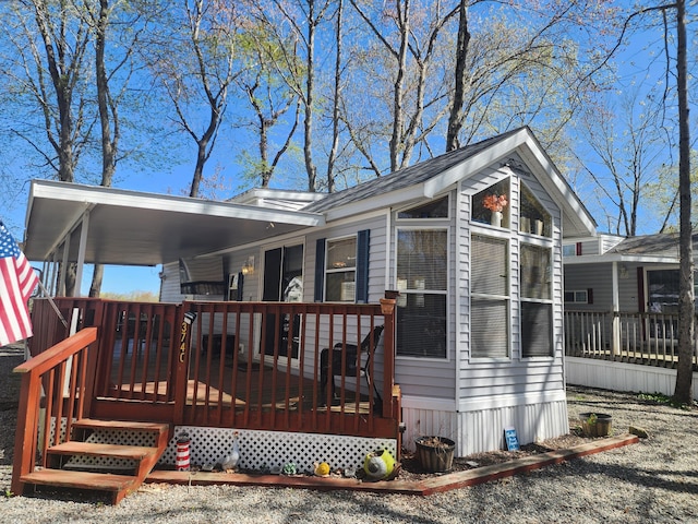 42 Pierce Rd, Preston, CT 06365 - rear view of house with a deck