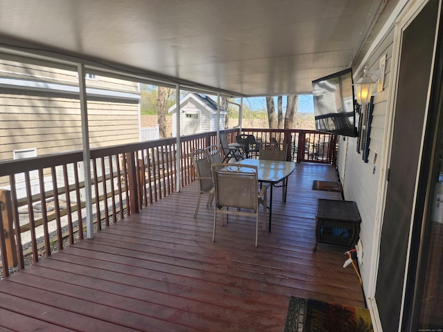 42 Pierce Rd, Preston, CT 06365 - wooden terrace featuring outdoor dining space