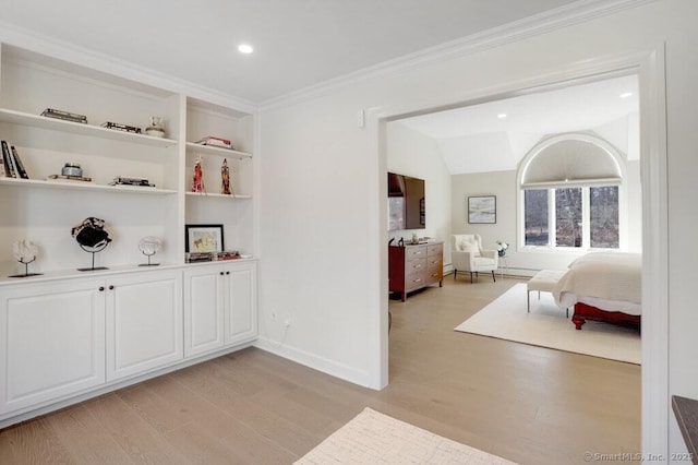 81 Silver Hill Rd, Ridgefield, CT 06877 - bedroom featuring light wood-style floors, ornamental molding, baseboards, and recessed lighting