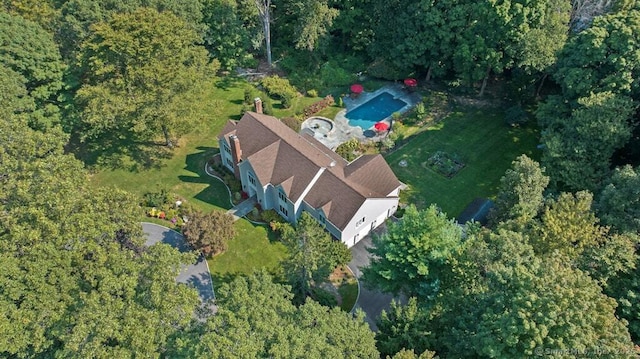 81 Silver Hill Rd, Ridgefield, CT 06877 - aerial view with a wooded view