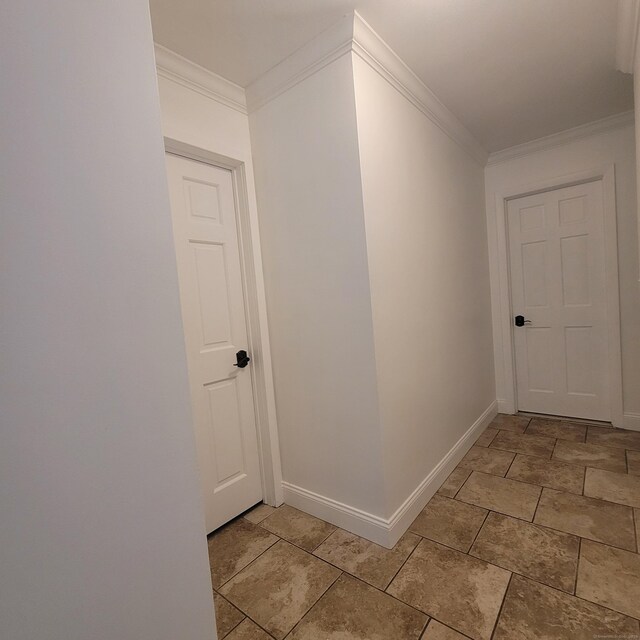 1848 Waterbury Rd, Cheshire, CT 06410 - corridor featuring ornamental molding and baseboards