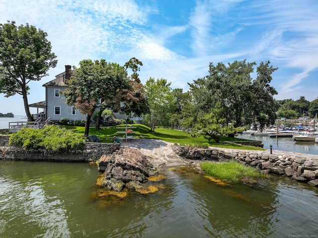 view of water feature