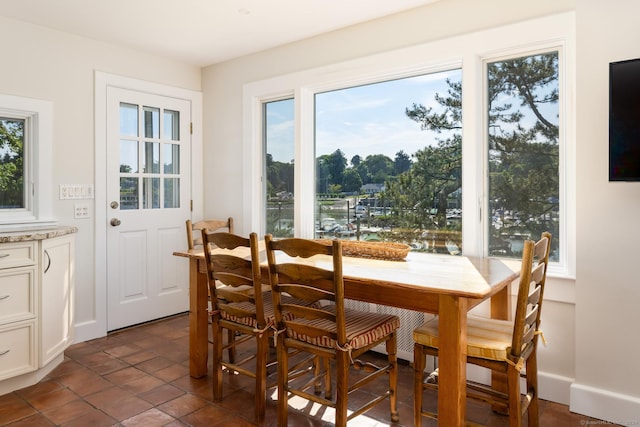 dining area with plenty of natural light