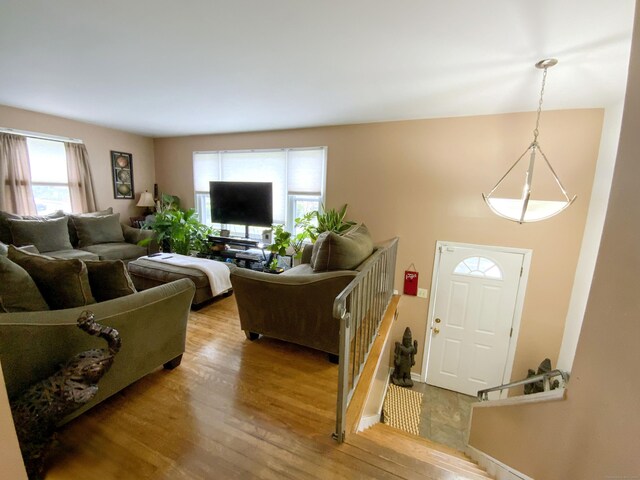456 Main St, West Haven, CT 06516 - living room featuring wood finished floors and baseboards