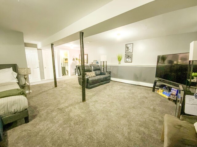 456 Main St, West Haven, CT 06516 - living area featuring carpet floors and baseboards