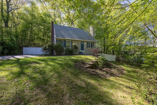 1343 Baldwin Hill Rd, Ledyard, CT 06335 - view of front of house with a chimney