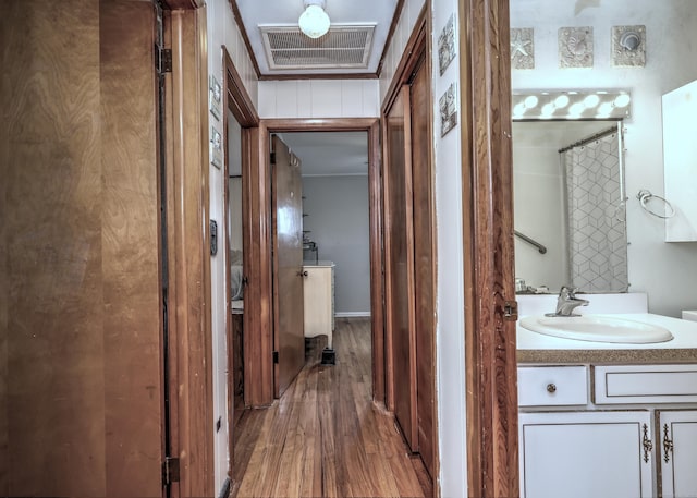 27 Aircraft Rd, West Haven, CT 06516 - hall featuring wood finished floors and a sink