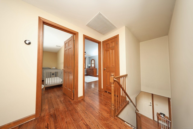 227 Hany Ln, Vernon, CT 06066 - hallway featuring an upstairs landing and dark wood-type flooring