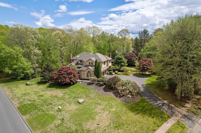 498 Eastbury Hill Rd, Glastonbury, CT 06033 - view from above of property with a forest