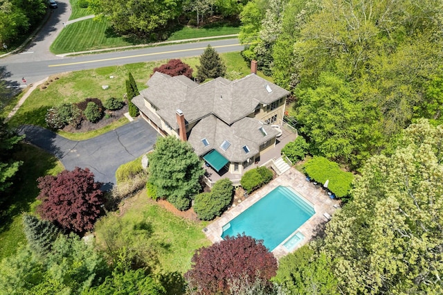 498 Eastbury Hill Rd, Glastonbury, CT 06033 - aerial view of property and surrounding area featuring a pool area