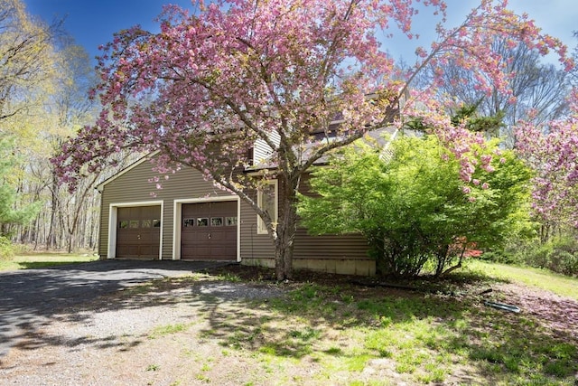 view of home's exterior featuring a garage