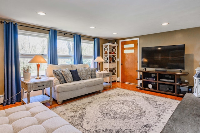 97 Doolittle Dr, Bethany, CT 06524 - living room with recessed lighting and wood finished floors