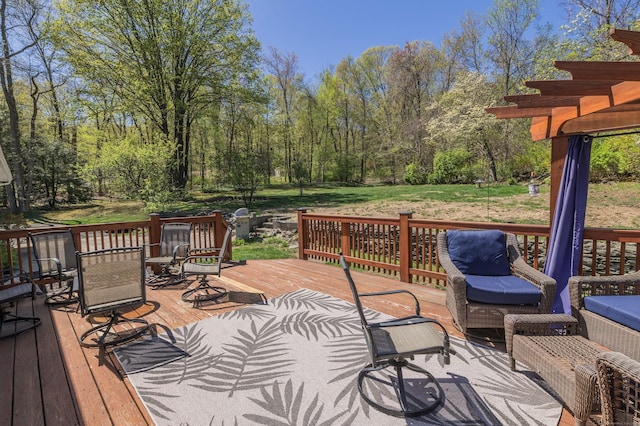 97 Doolittle Dr, Bethany, CT 06524 - deck with a pergola