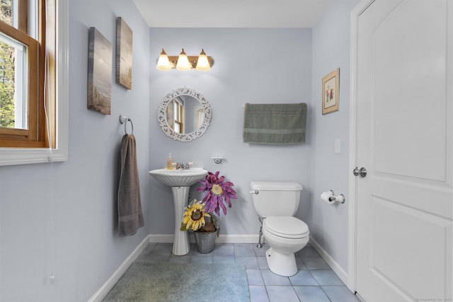 200 Sachem Head Rd, Guilford, CT 06437 - bathroom with toilet, baseboards, and tile patterned floors