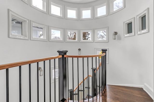 29 Covelee Dr, Norwalk, CT 06855 - stairs with hardwood / wood-style flooring and baseboards