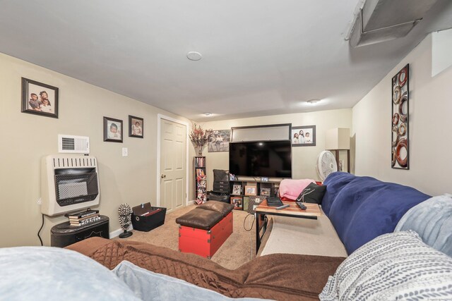 839 Washington Avenue Extension, Waterbury, CT 06708 - living room with heating unit, carpet floors, and baseboards