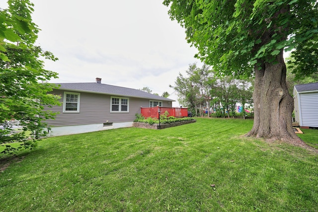 839 Washington Avenue Extension, Waterbury, CT 06708 - view of grassy yard featuring a wooden deck