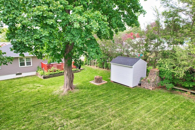 839 Washington Avenue Extension, Waterbury, CT 06708 - view of grassy yard with a wooden deck