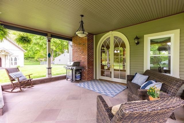290 Waterville Rd, Avon, CT 06001 - view of patio with area for grilling and french doors