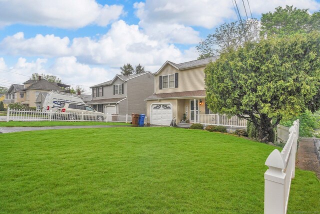 37 Lakeview Ave, Shelton, CT 06484 - view of front of property with a porch and a garage