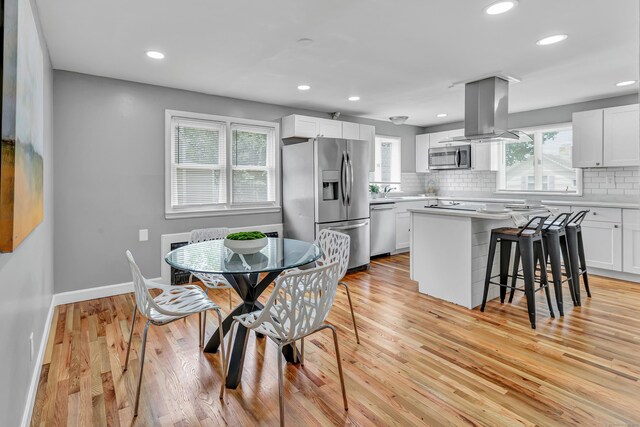 84 Oxford St, Bridgeport, CT 06606 - dining area with recessed lighting and light wood-type flooring