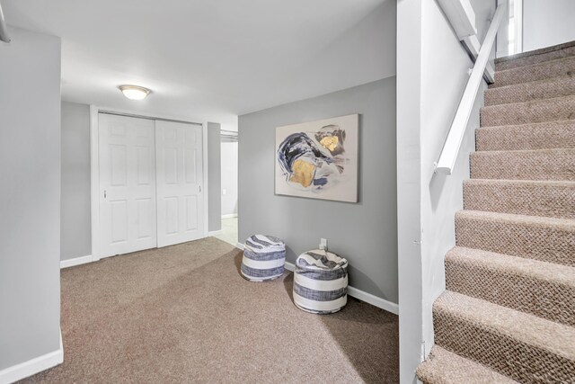 84 Oxford St, Bridgeport, CT 06606 - finished basement with carpet and stairs
