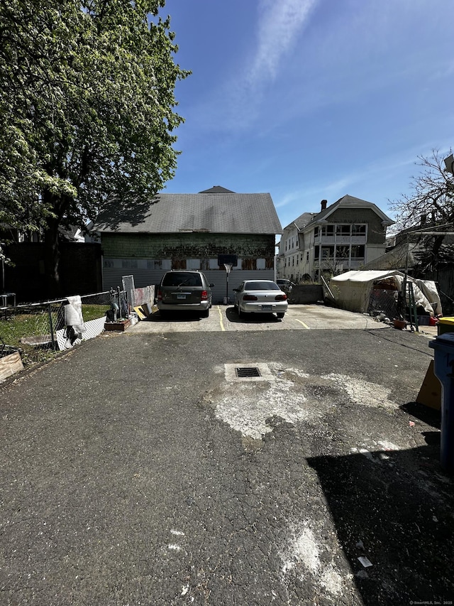exterior space with fence