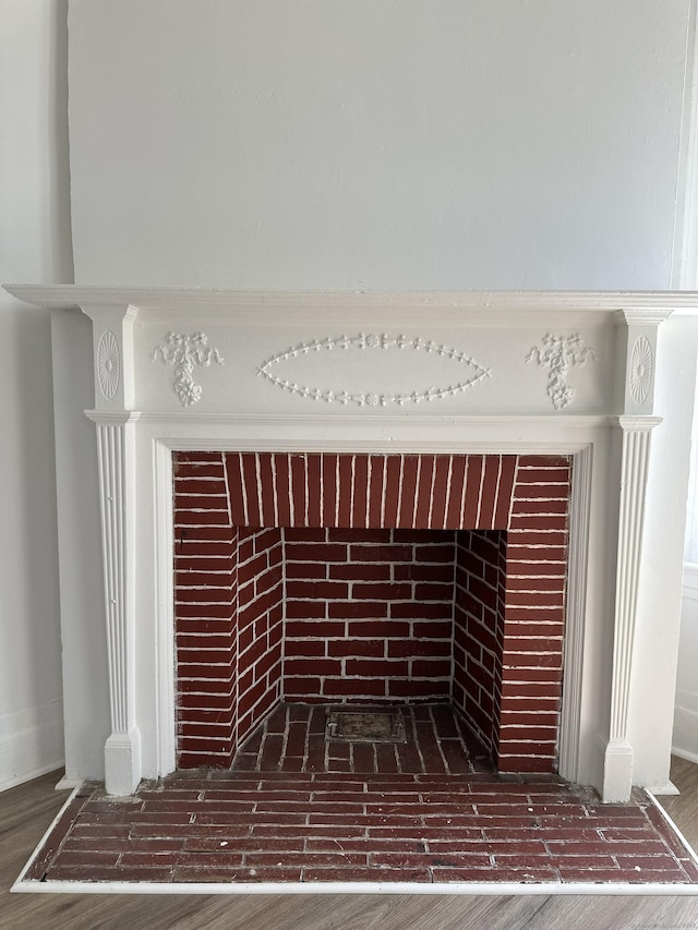room details with wood finished floors