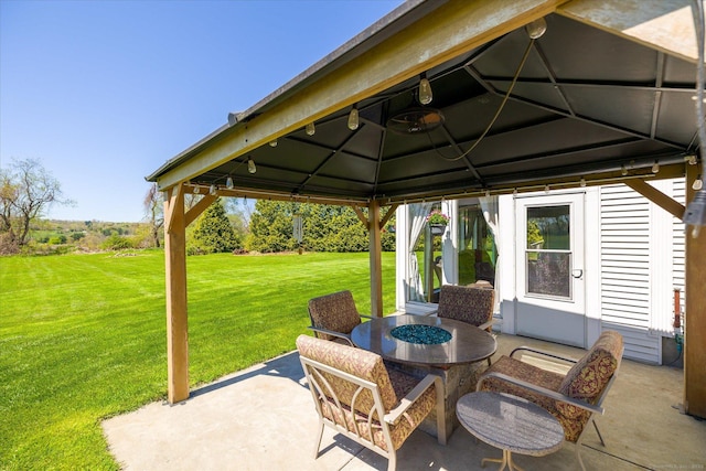 6 Margaret Cir, Pomfret, CT 06259 - view of patio with a gazebo and outdoor dining area
