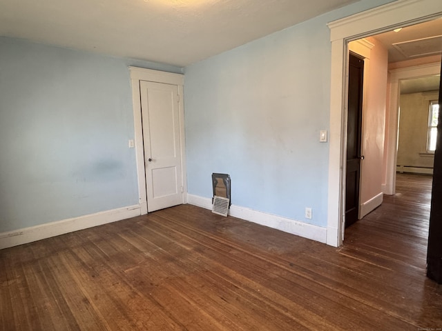 33 E Brown St, West Haven, CT 06516 - spare room featuring wood-type flooring, baseboards, and a baseboard radiator