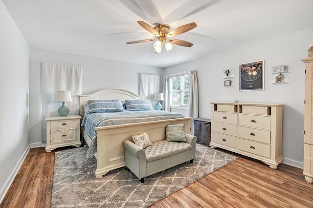 356 Green Rock Rock Unit 356, Shelton, CT 06484 - bedroom with wood finished floors, baseboards, and ceiling fan