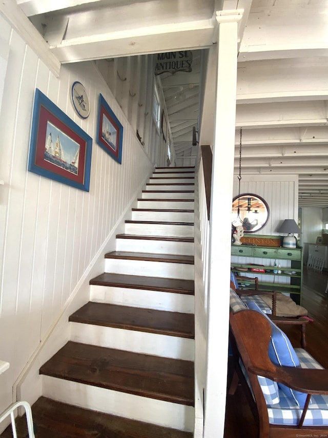 view of stairway